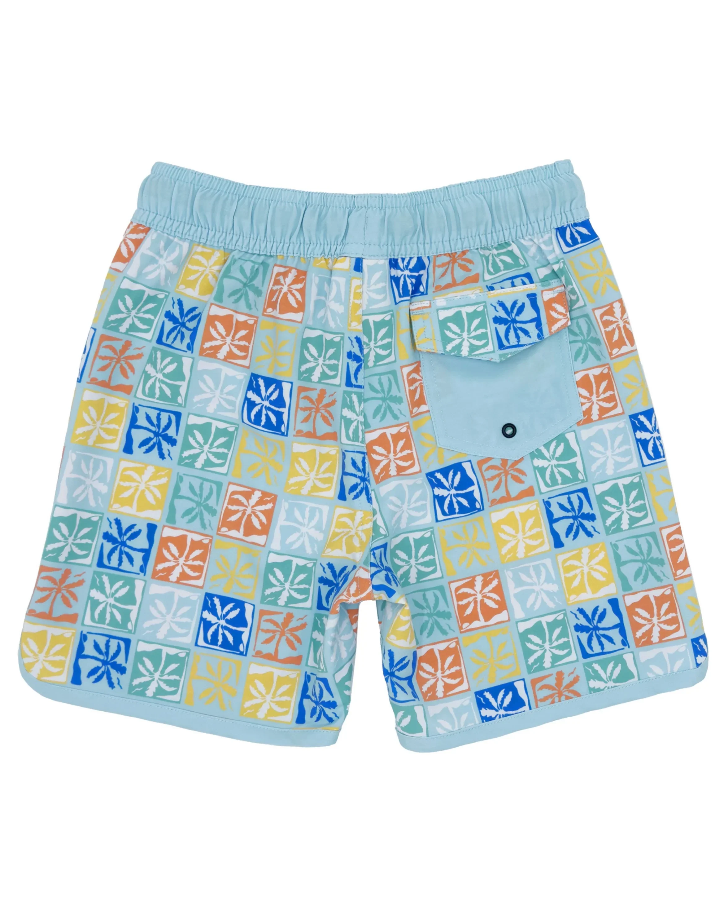 FEATHER 4 ARROW - KIDS PALM CHECK BOARDSHORT - Image 2