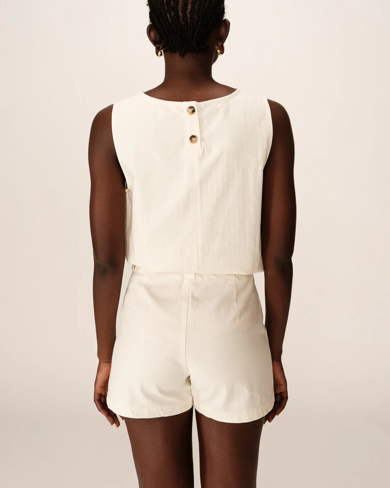 GRACE & MILA- WOMEN'S PINO SHORT (Ecru & Navy) - Image 6