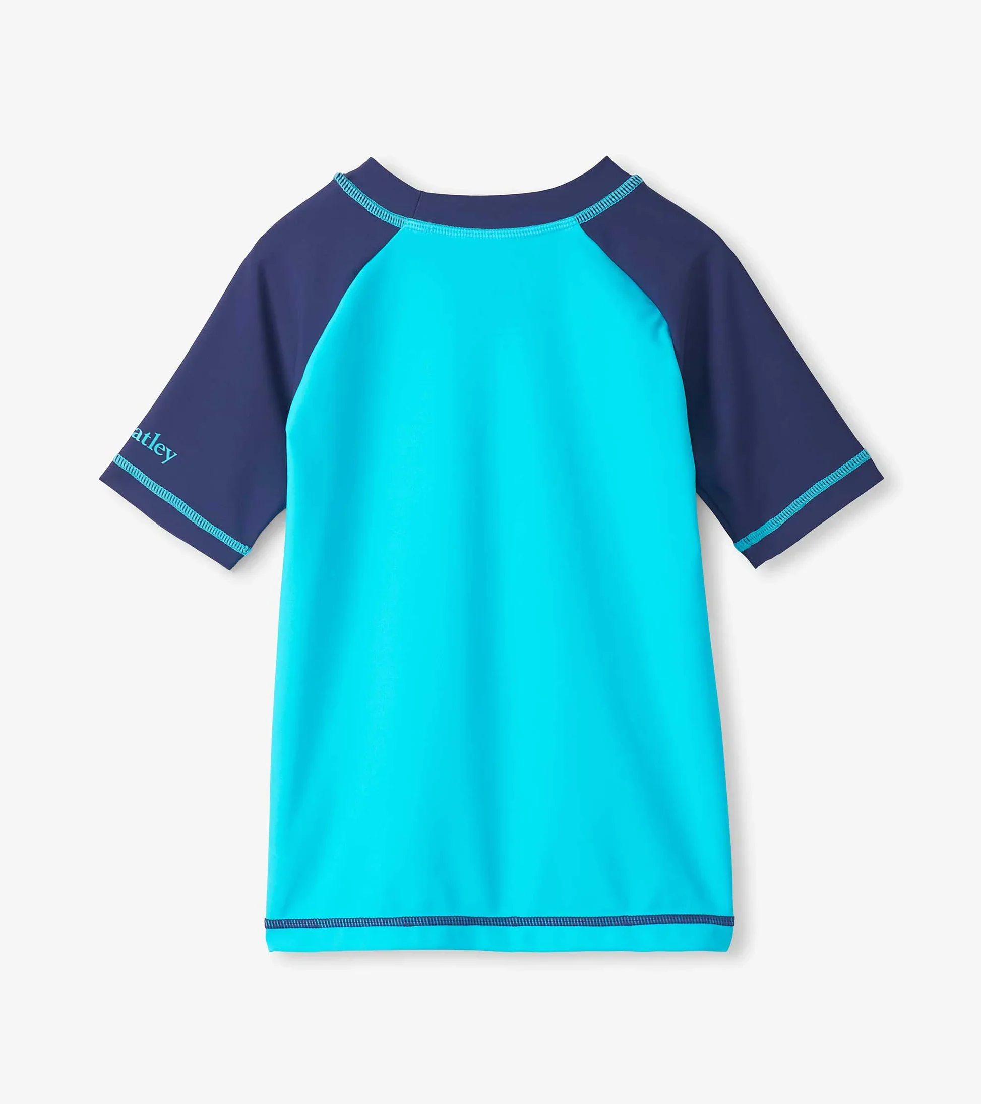 HATLEY -  KIDS BLUE SHARK SHORT SLEEVE RASHGUARD - Image 2