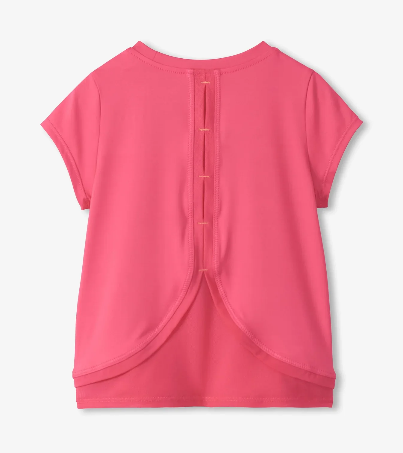 HATLEY -  KIDS FANDANGO PINK MESH TRIM TEE - Image 2