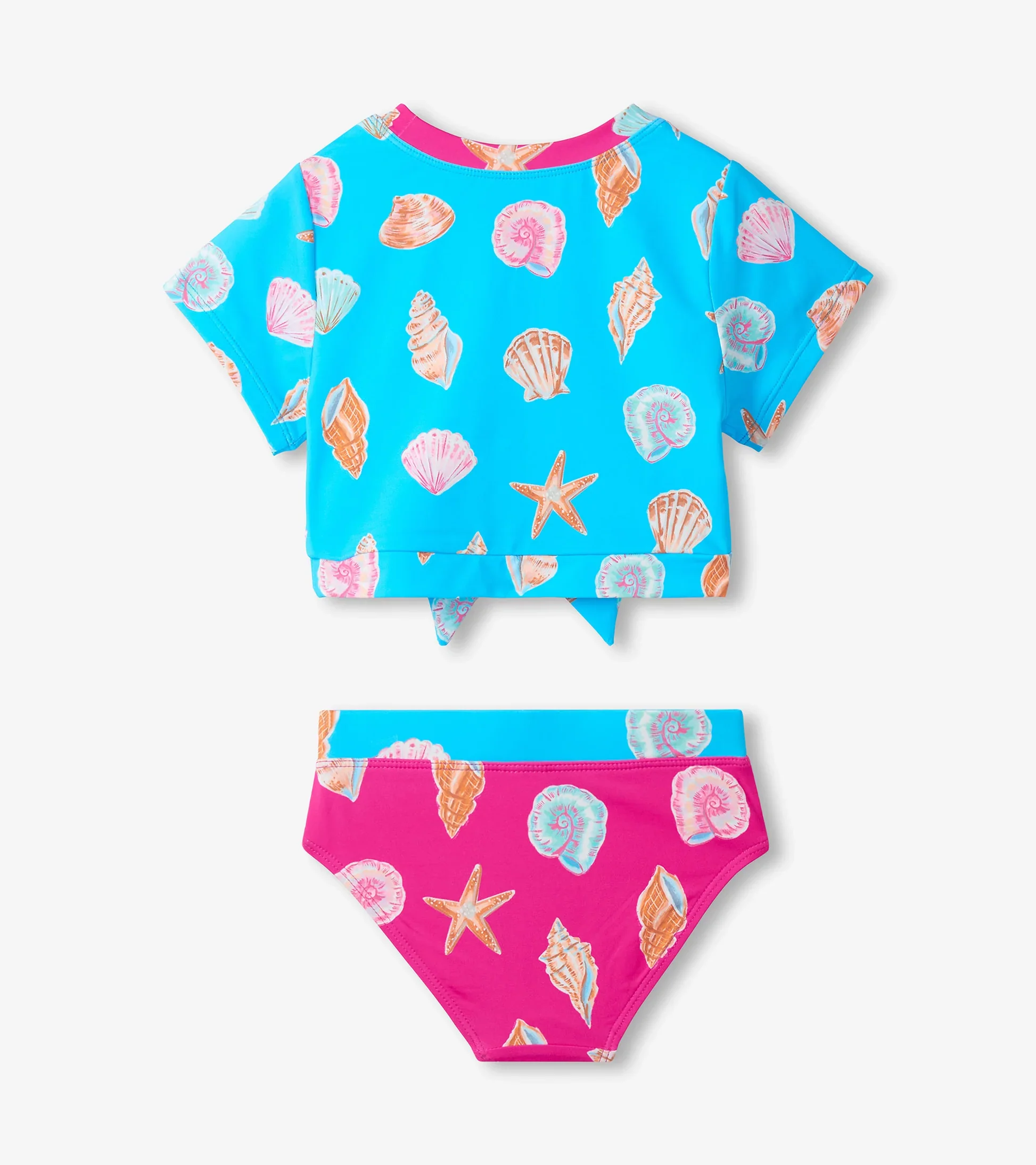 HATLEY -  KIDS OCEAN SHELLS SHORT SLEEVE TANKINI SET - Image 3