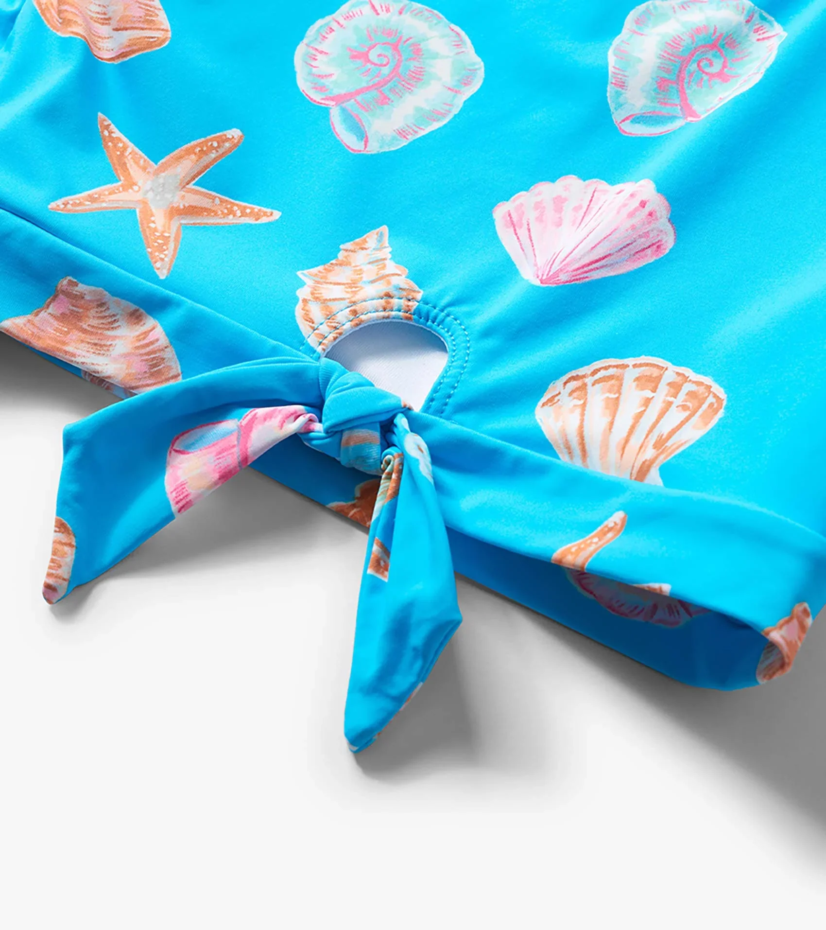 HATLEY -  KIDS OCEAN SHELLS SHORT SLEEVE TANKINI SET - Image 4