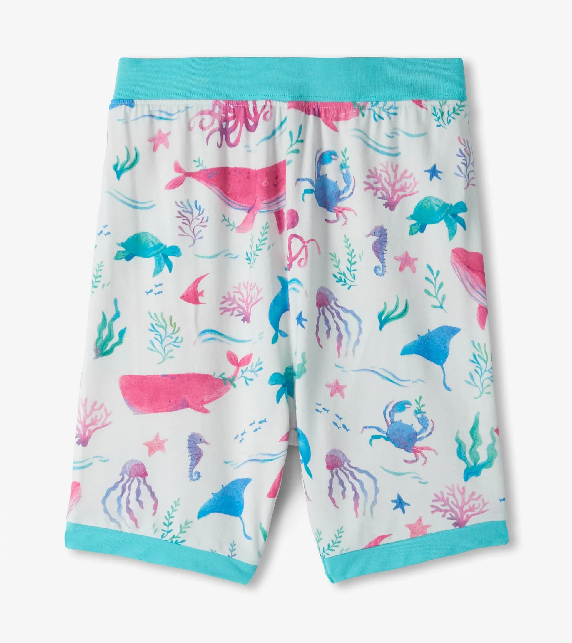 HATLEY -  KIDS PAINTED SEALIFE BAMBOO SHORT PAJAMA SET - Image 5