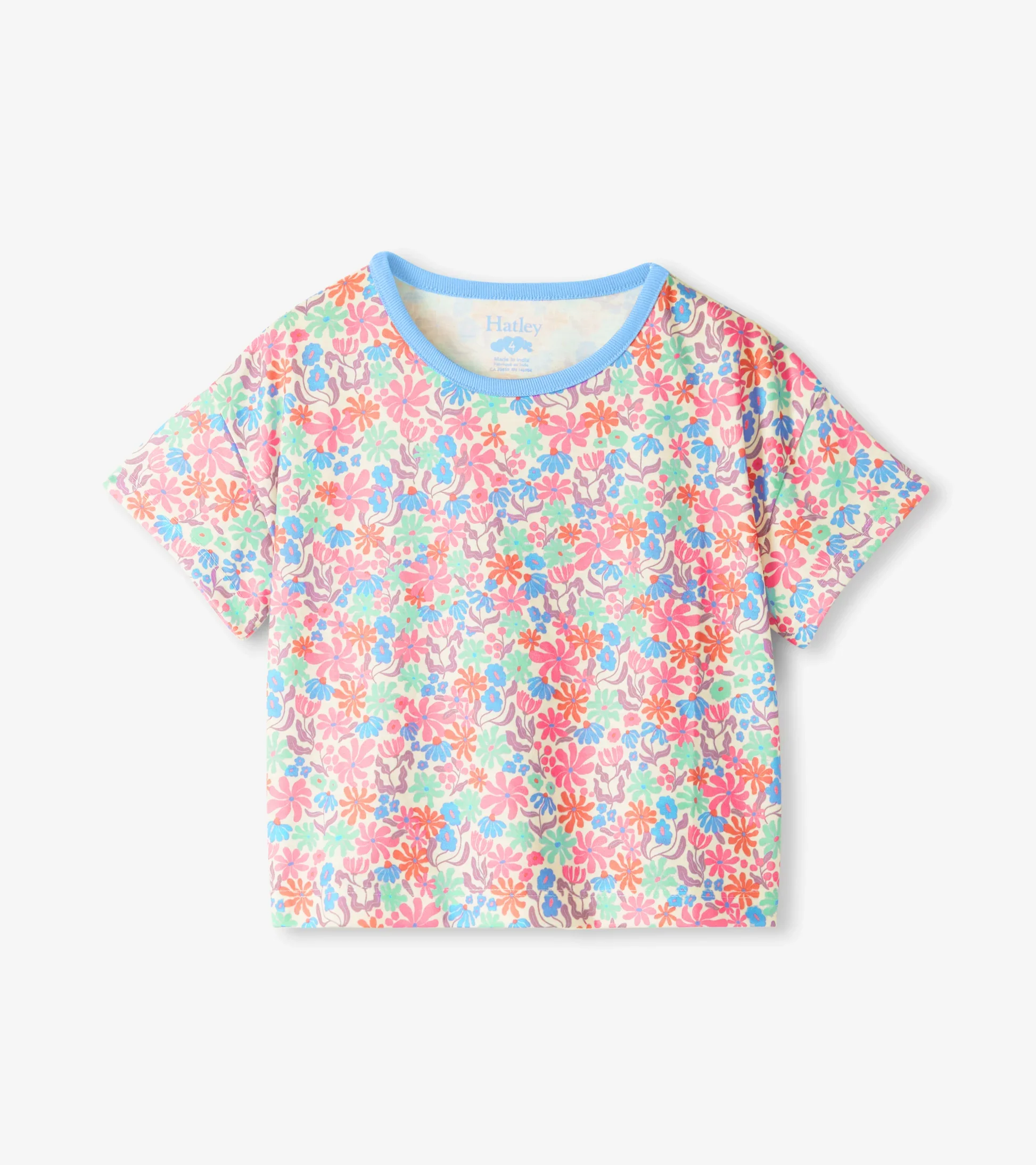 HATLEY -  KIDS WHIMSICAL FLOWERS SHORT SLEEP SET - Image 3