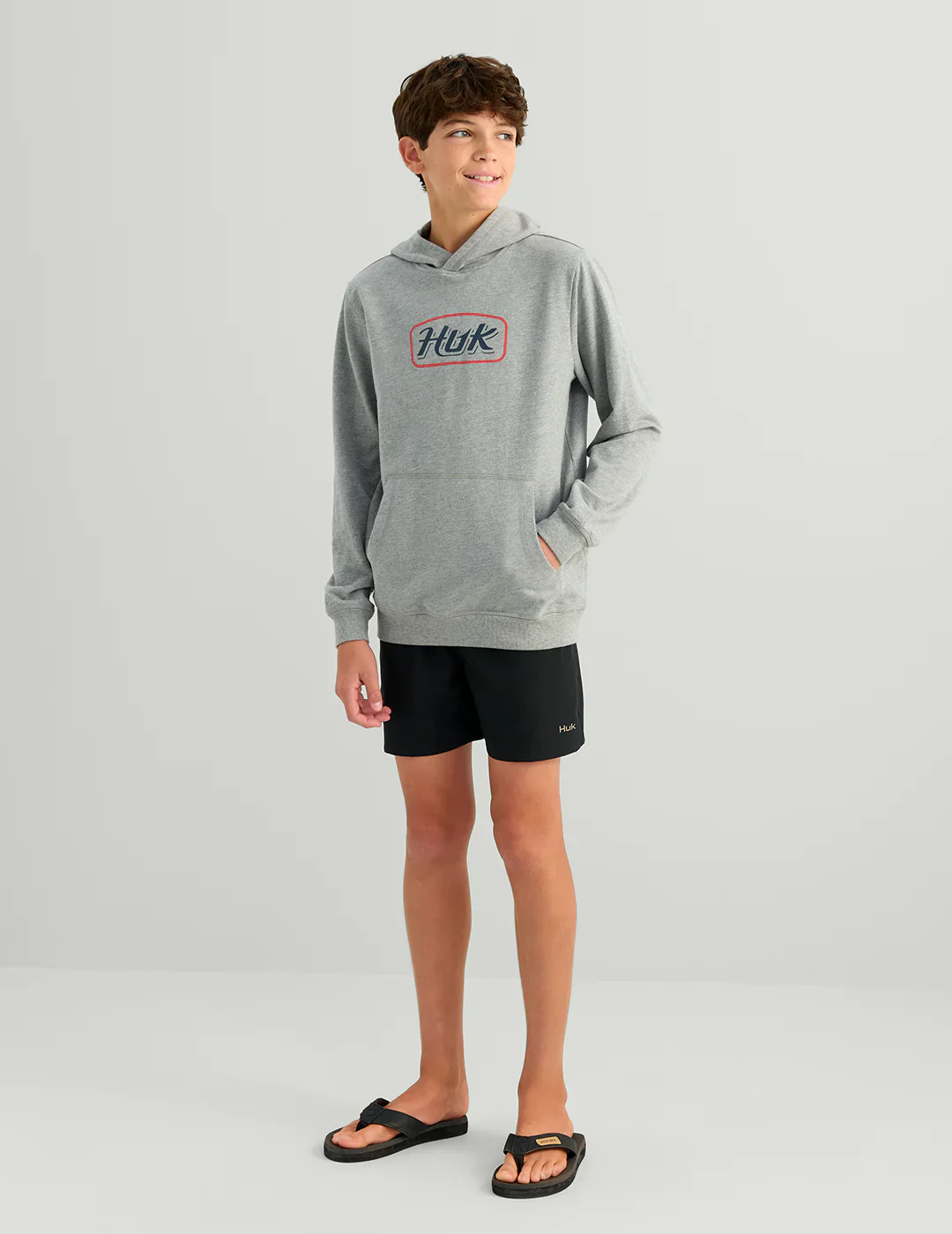 HUK - KIDS EDISTO SCRIPT TERRY HOODIE - Image 3