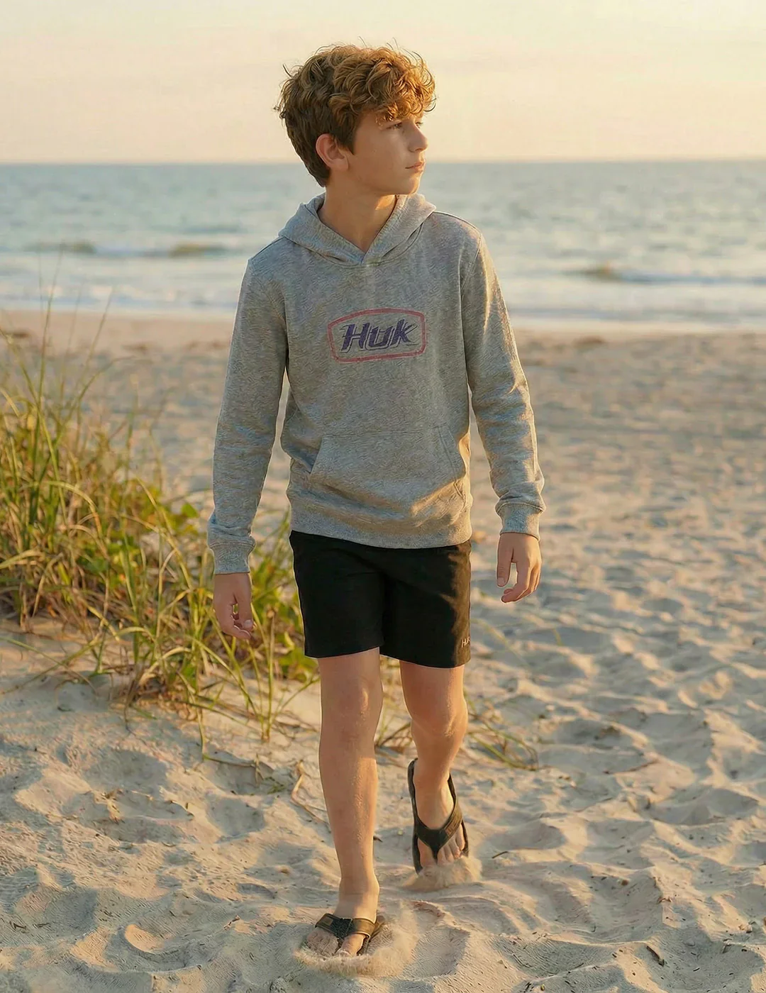 HUK - KIDS EDISTO SCRIPT TERRY HOODIE - Image 4