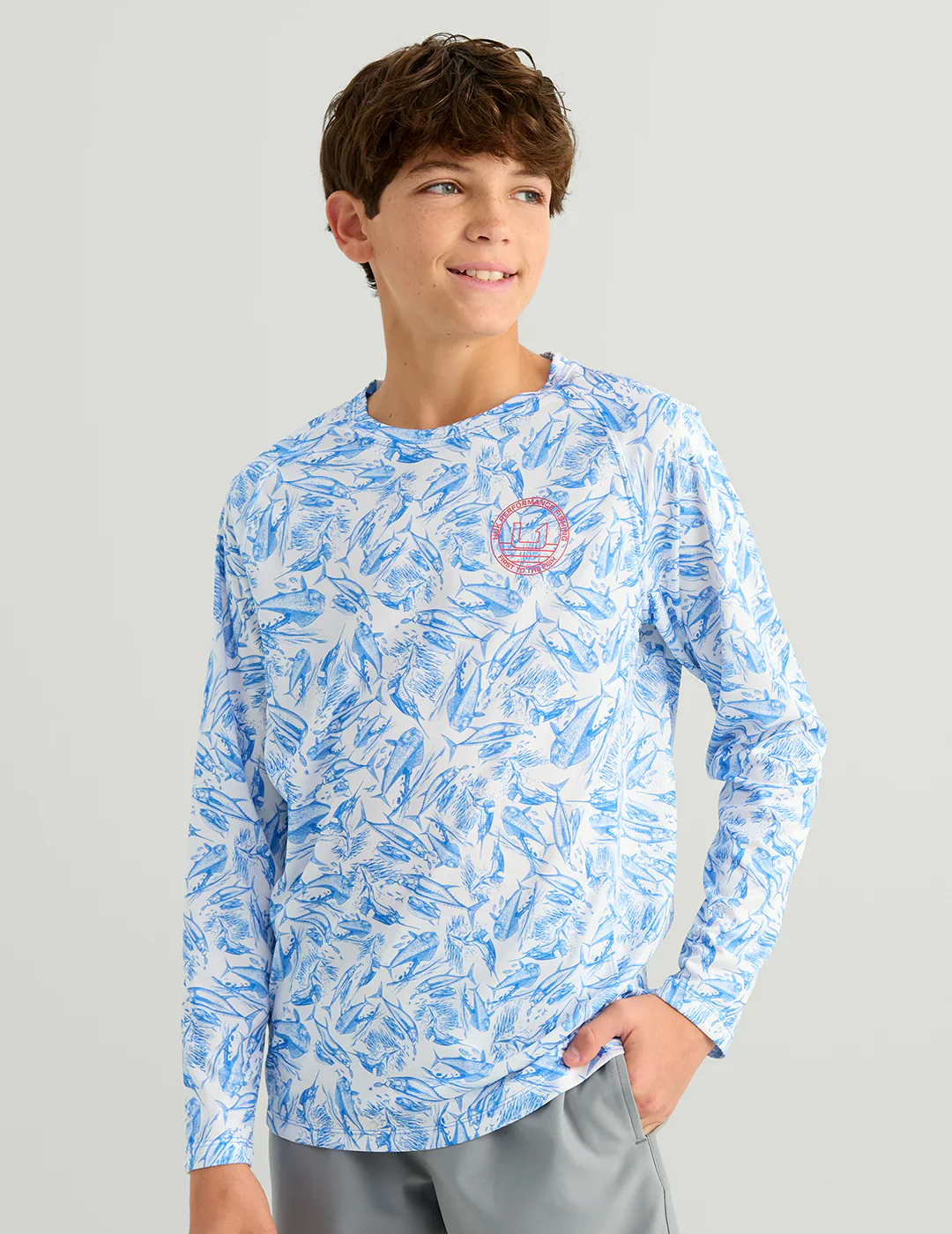 HUK - KIDS KC PRINTED PURSUIT LS CREW - Image 3