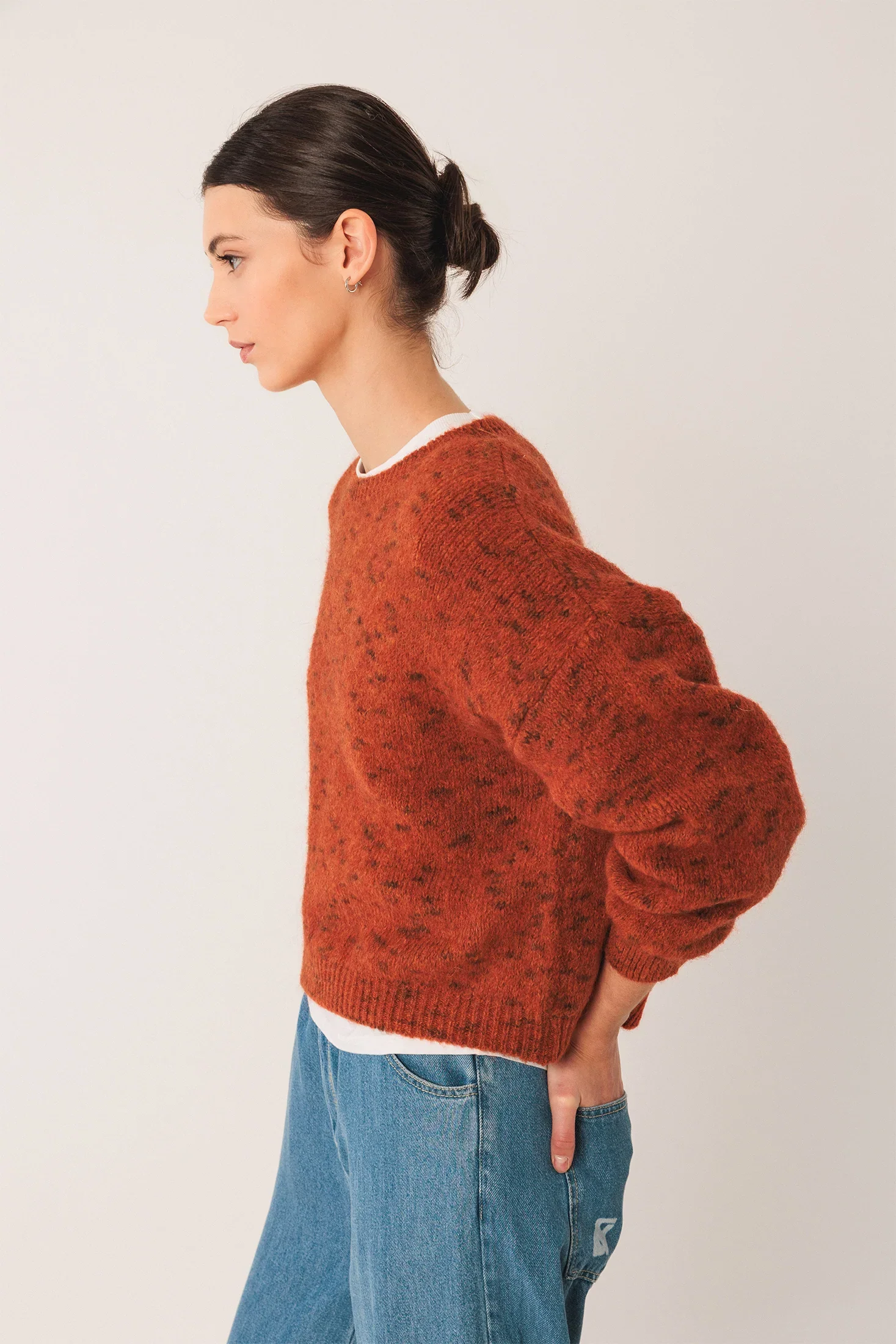 INDI & COLD- WOMEN'S MOHAIR CROP SWEATER - Image 3