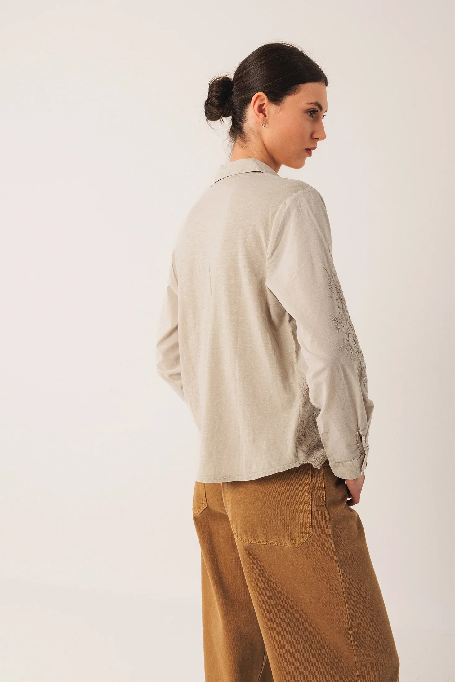 INDI & COLD- WOMEN'S EMBROIDERED VOILE SHIRT - Image 5
