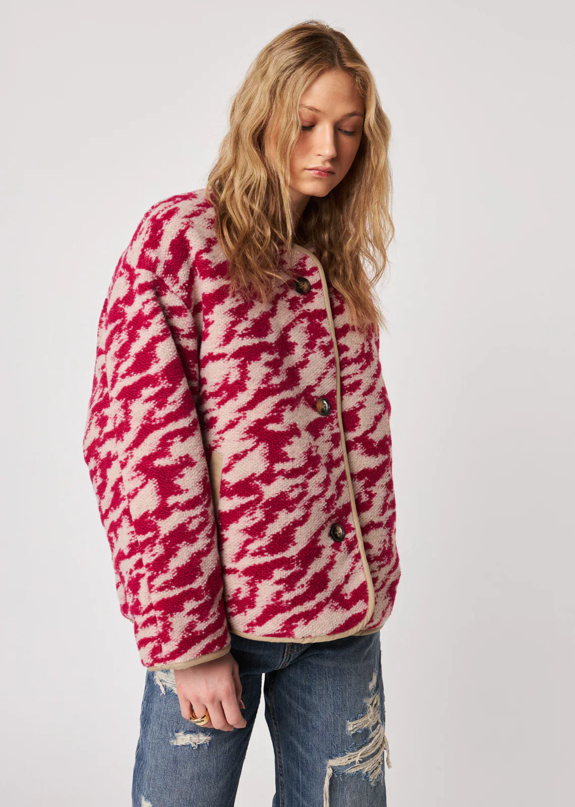 JOHN + JENN - WOMEN'S QUINCY SWEATER JACKET (REVERSIBLE) - Image 4