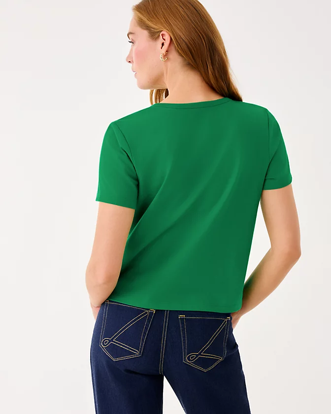 LILLY PULITZER - WOMEN'S CLAIRMONT RHINESTONE TOP - Image 5