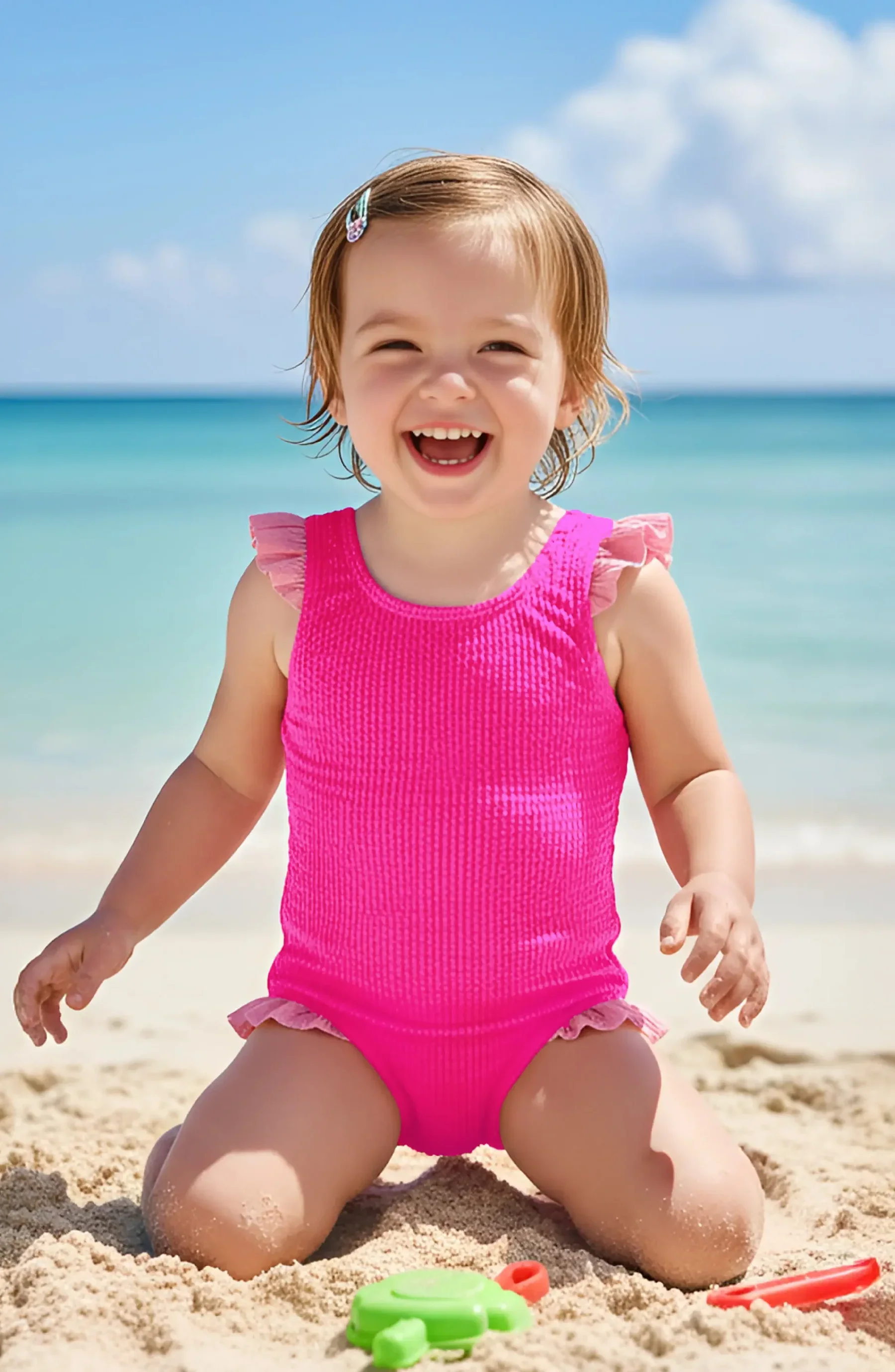 LIMEAPPLE -Lulu Toddler Crinkle Ruffle One Piece - Image 3