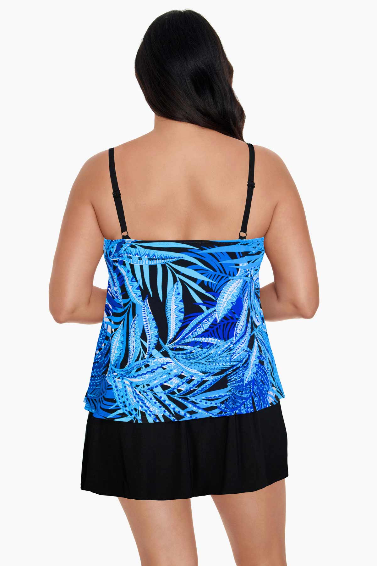 LONGITUDE- Ruffle Faux Skirtini W/ Pockets Long Torso One Piece Swimsuit - Image 3