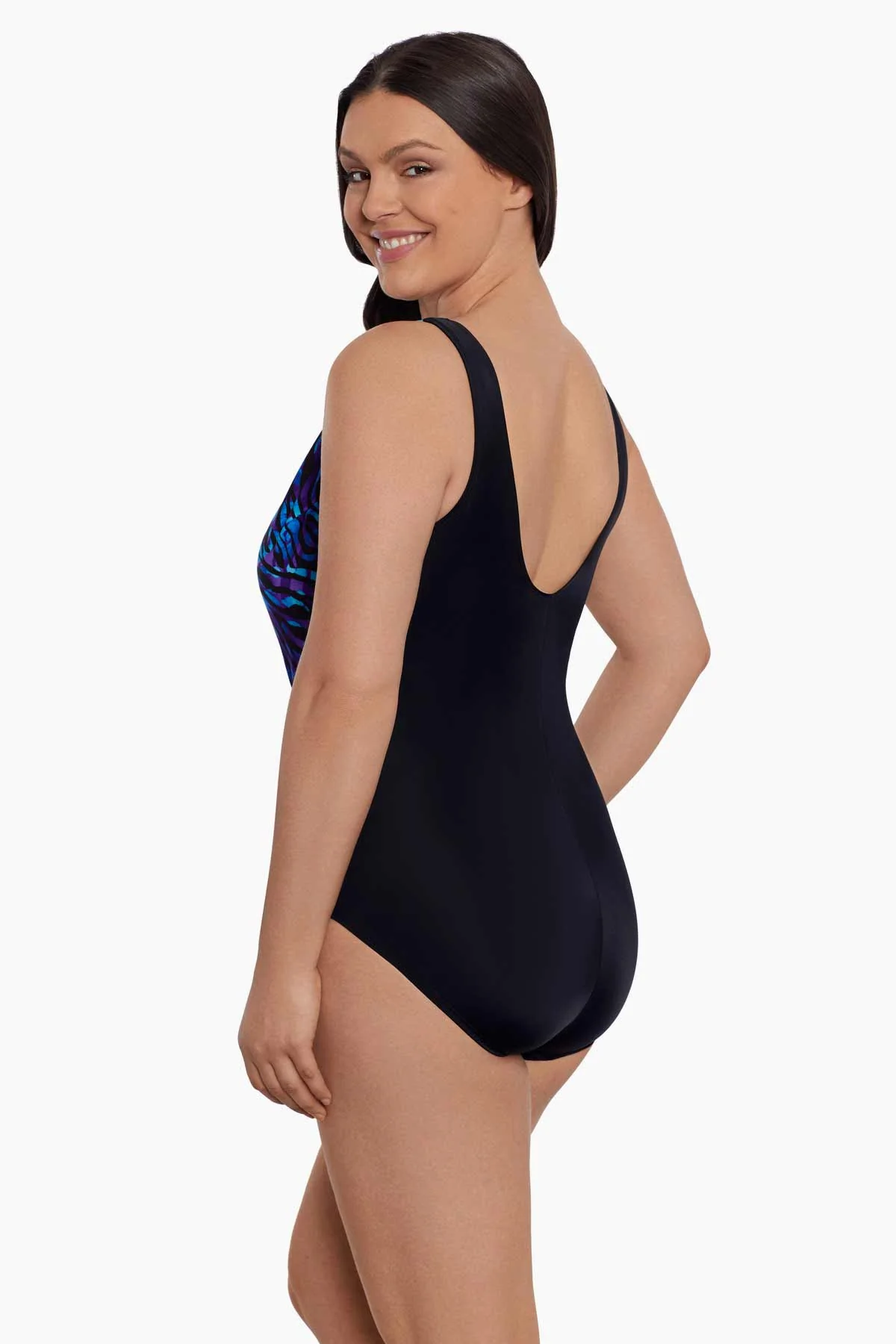 LONGITUDE- Belted Surplice Long Torso One Piece Swimsuit - Image 2