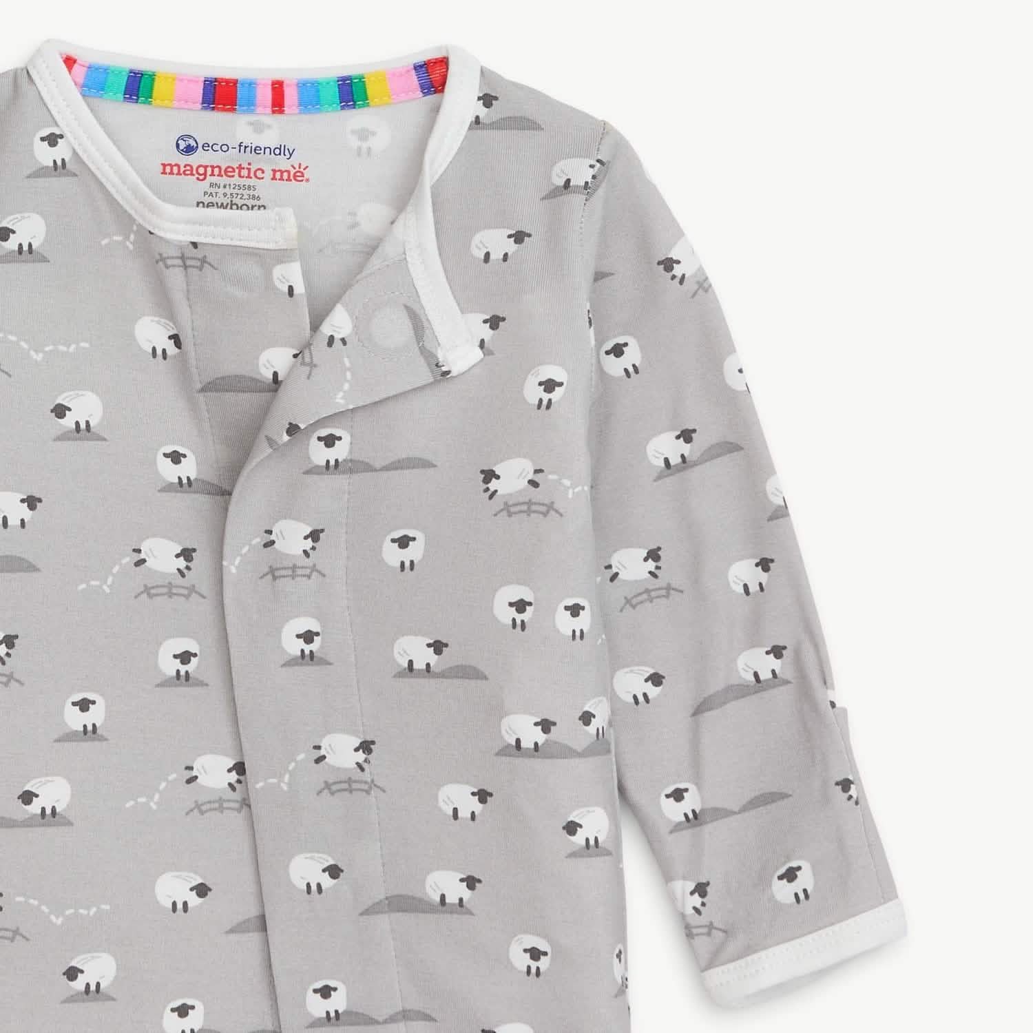 MAGNETIC ME - BAA BAA BABY GRAY MODAL MAGNETIC FOOTIE - Image 2