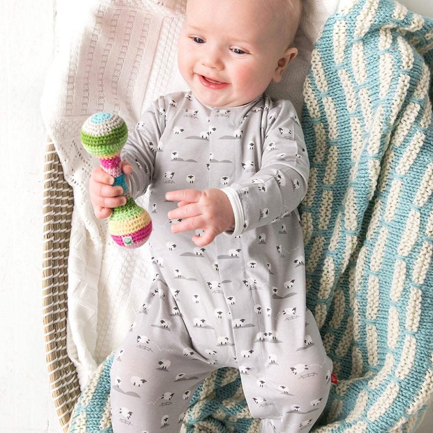 MAGNETIC ME - BAA BAA BABY GRAY MODAL MAGNETIC FOOTIE - Image 3