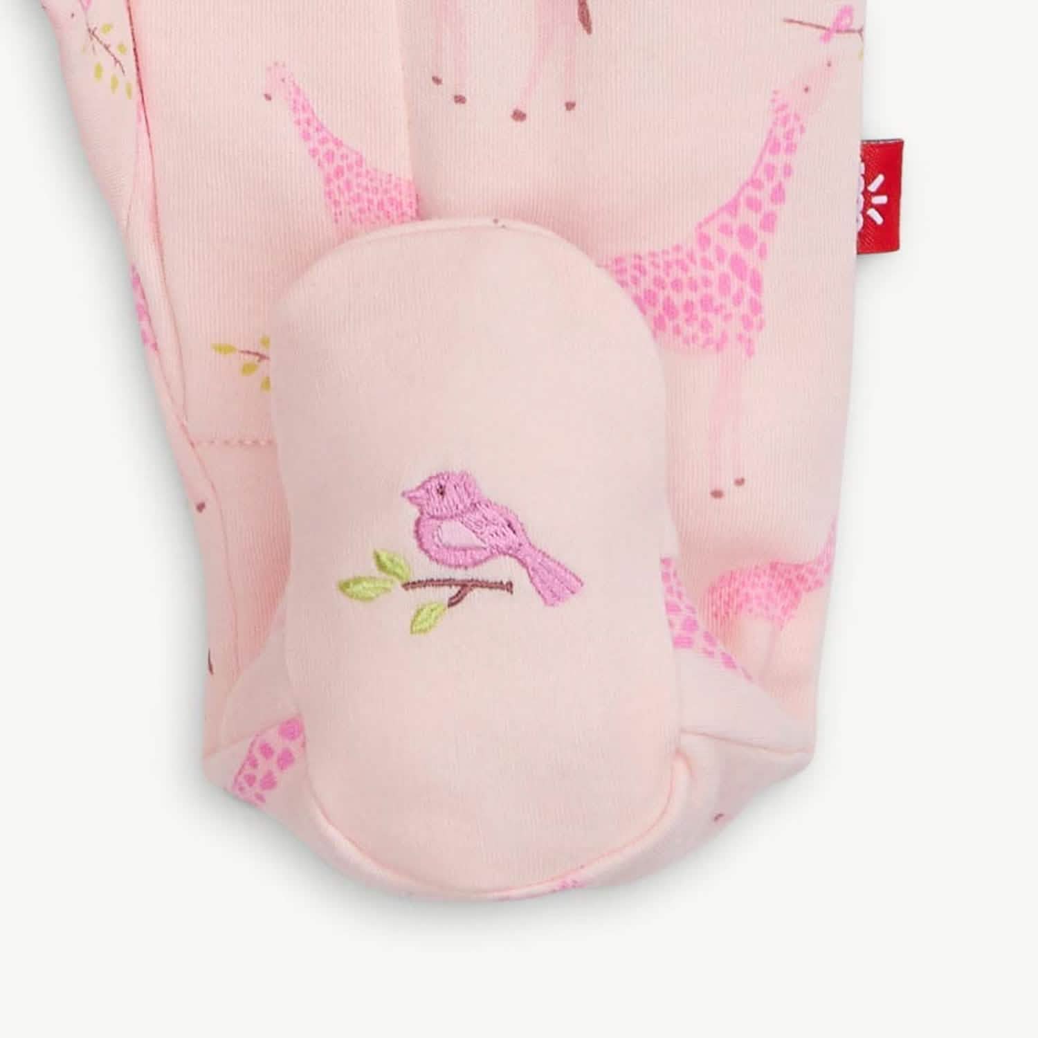MAGNETIC ME - PINK JOLIE GIRAFFE ORGANIC COTTON MAG FOOTIE - Image 3