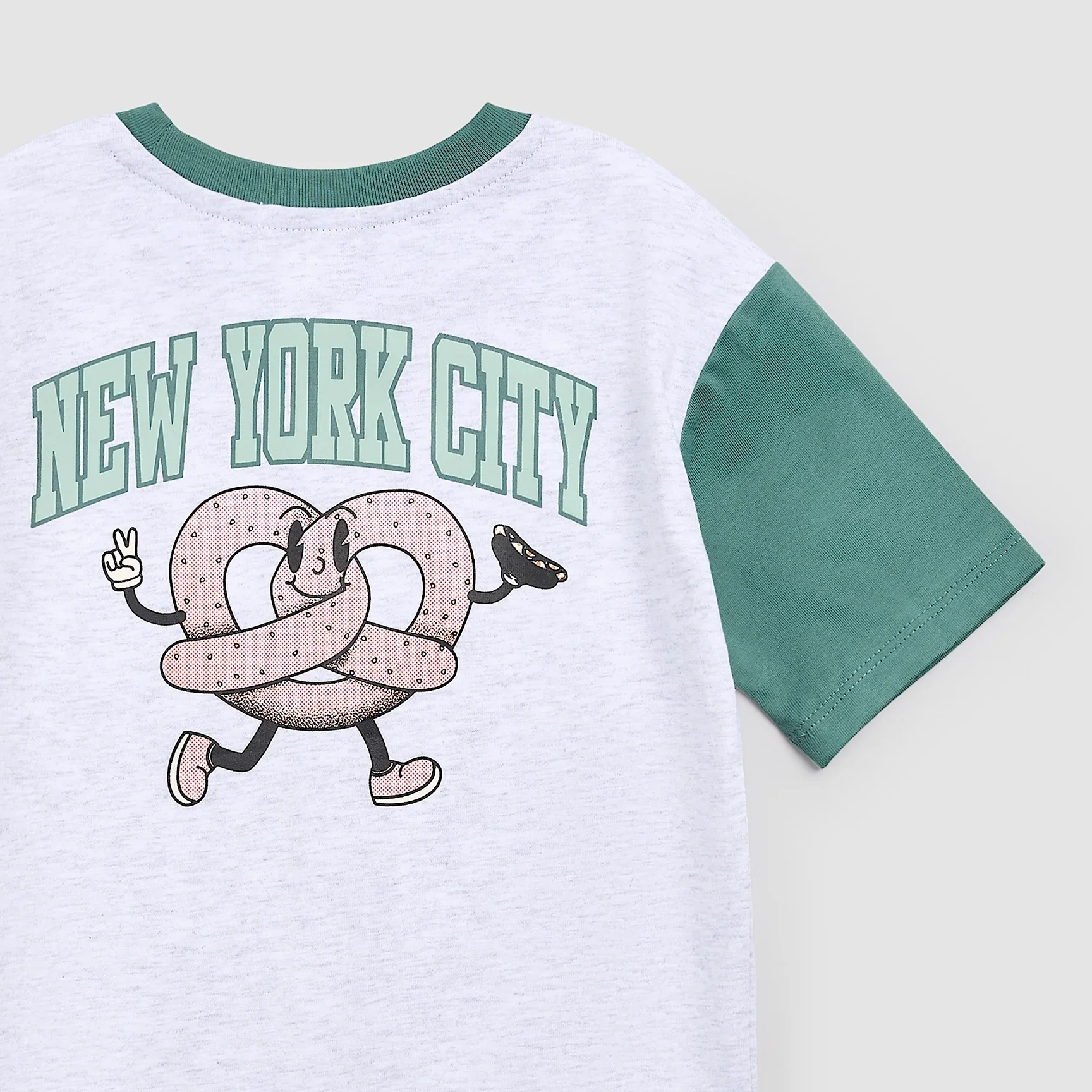 MILES THE LABEL - BOY S/S T-SHIRT KNIT-HEATHER GREY LT. 26SMW03T05-K - Image 5