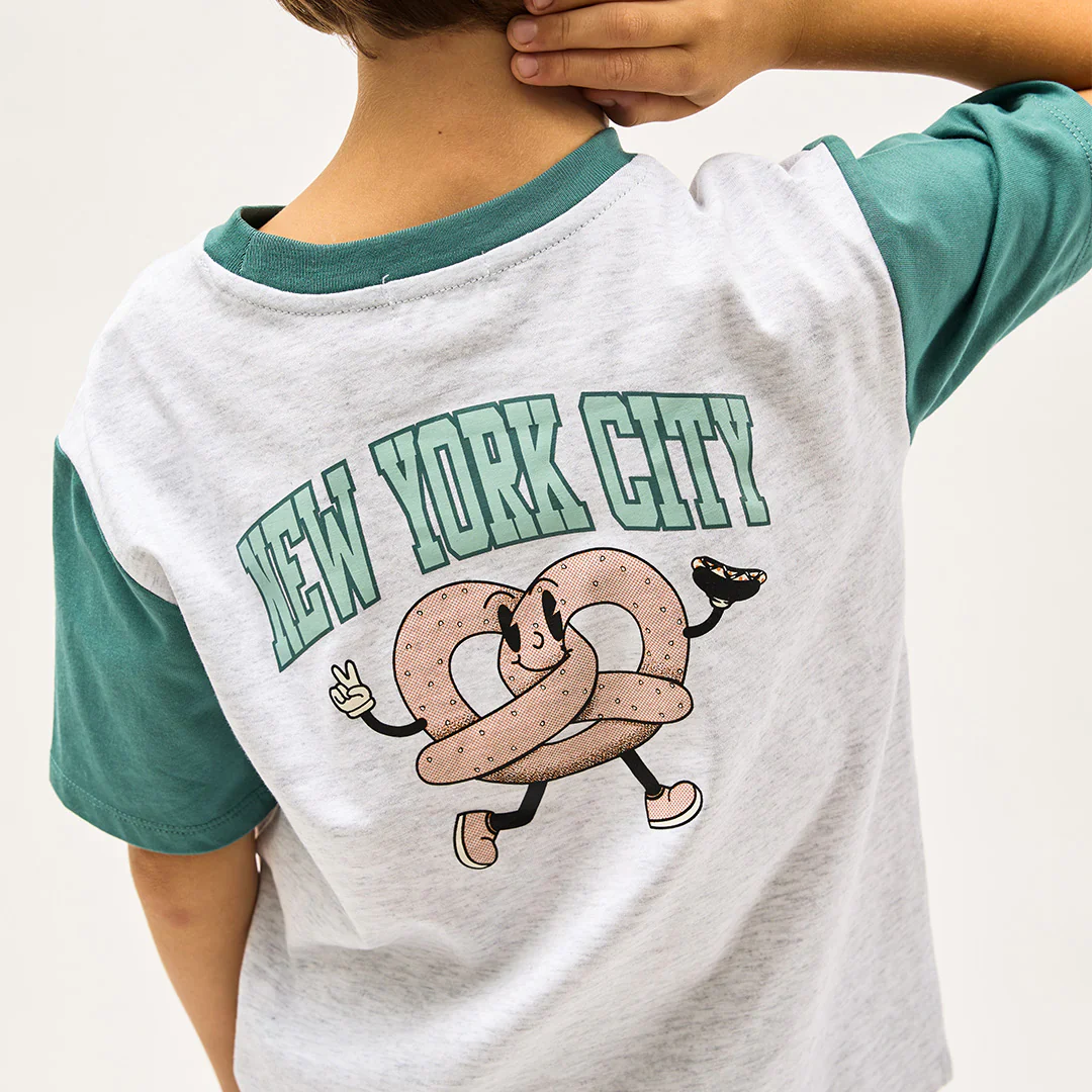 MILES THE LABEL - BOY S/S T-SHIRT KNIT-HEATHER GREY LT. 26SMW03T05-Y - Image 2