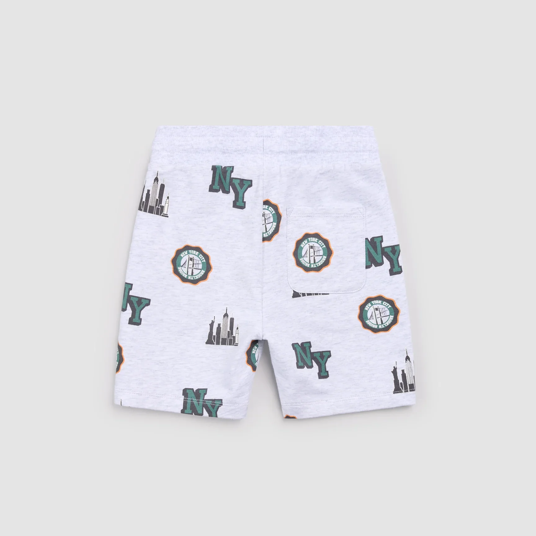 MILES THE LABEL - BOY SHORT KNIT-HEATHER GREY LT. 26SMW03B02-K - Image 3