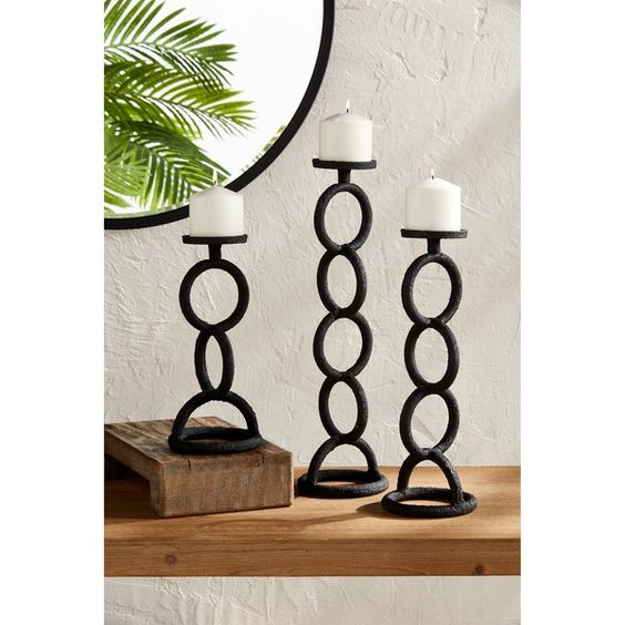 MUDPIE- CHAIN LINK CANDLESTICK - Image 2