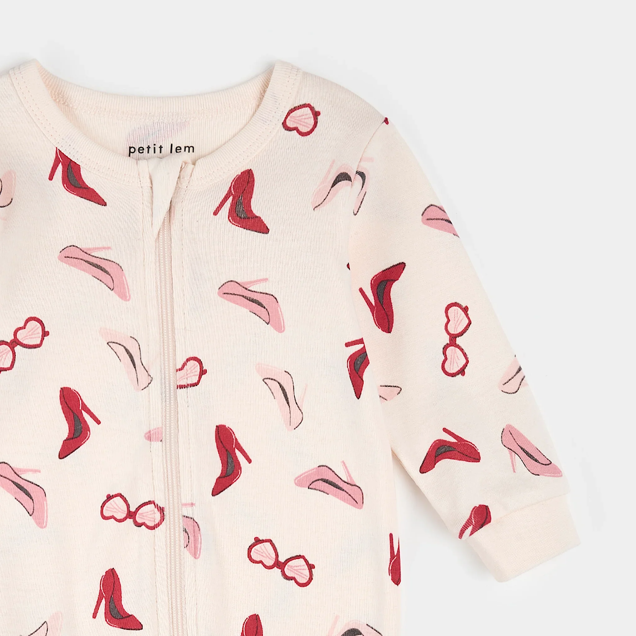 PETIT LEM- Baby Dress Up Print on Blush Sleeper - Image 2