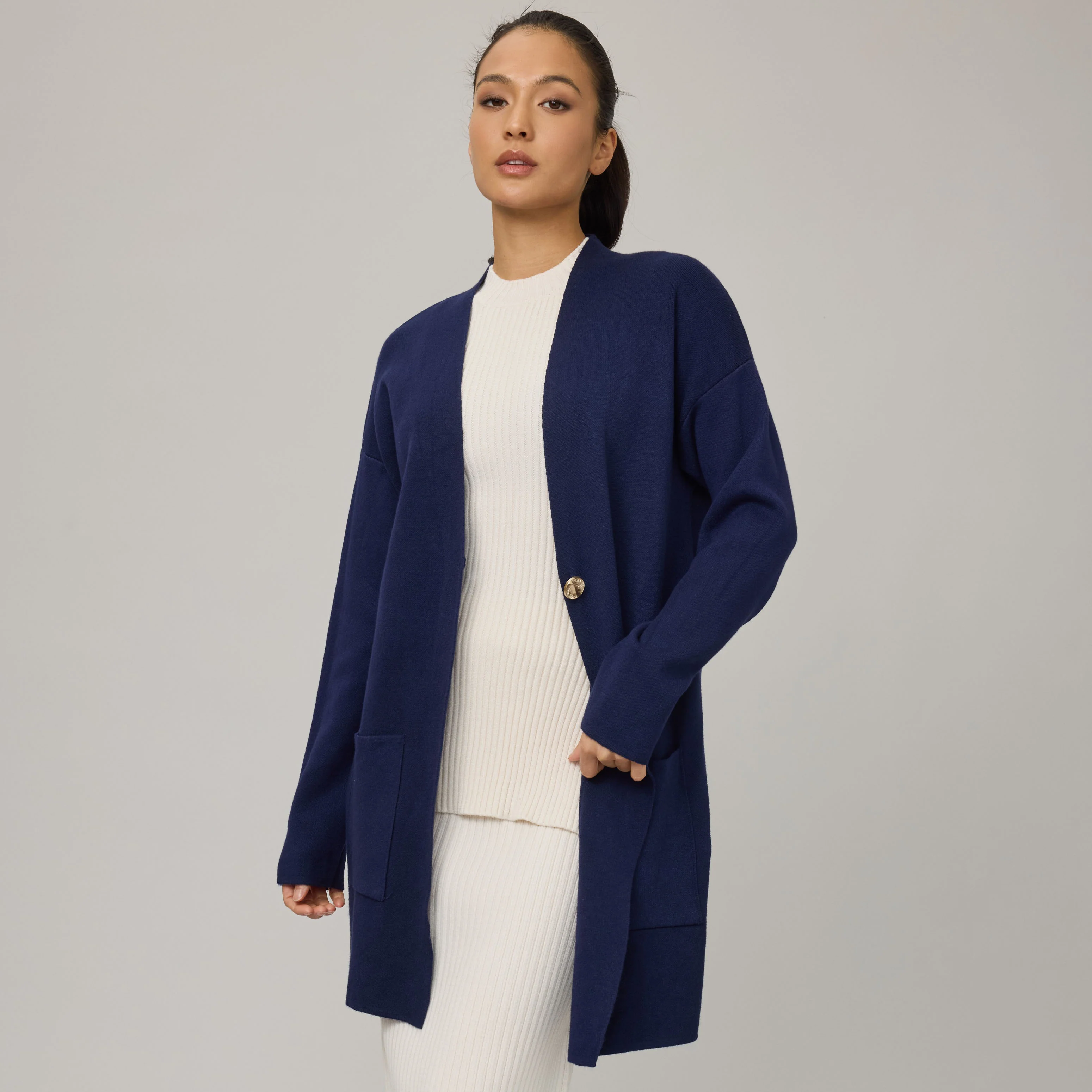 PISTACHE- WOMEN'S KNIT COATIGAN - Image 2