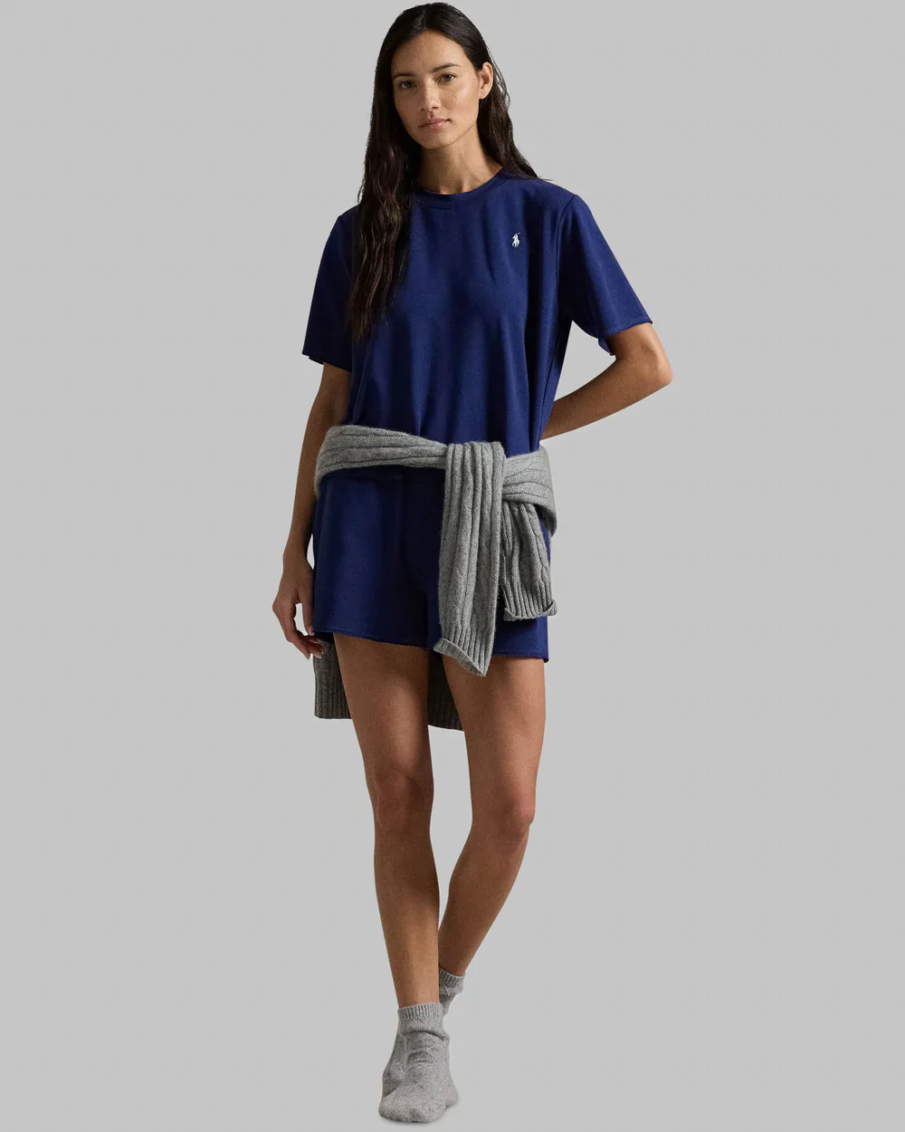 POLO RALPH LAUREN- WOMEN'S CLUB TERRY SHORT SLEEVE SHORT SET - Image 2
