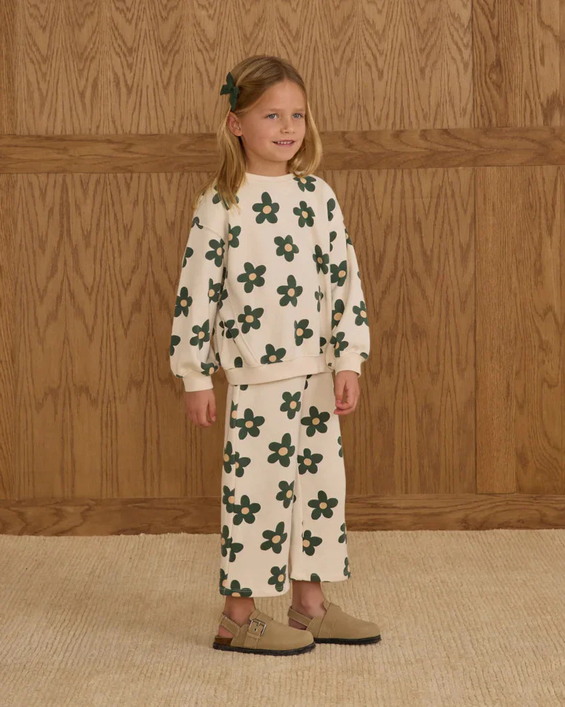 RYLEE + CRU- KIDS WIDE LEG DAISY SWEATPANT - Image 2