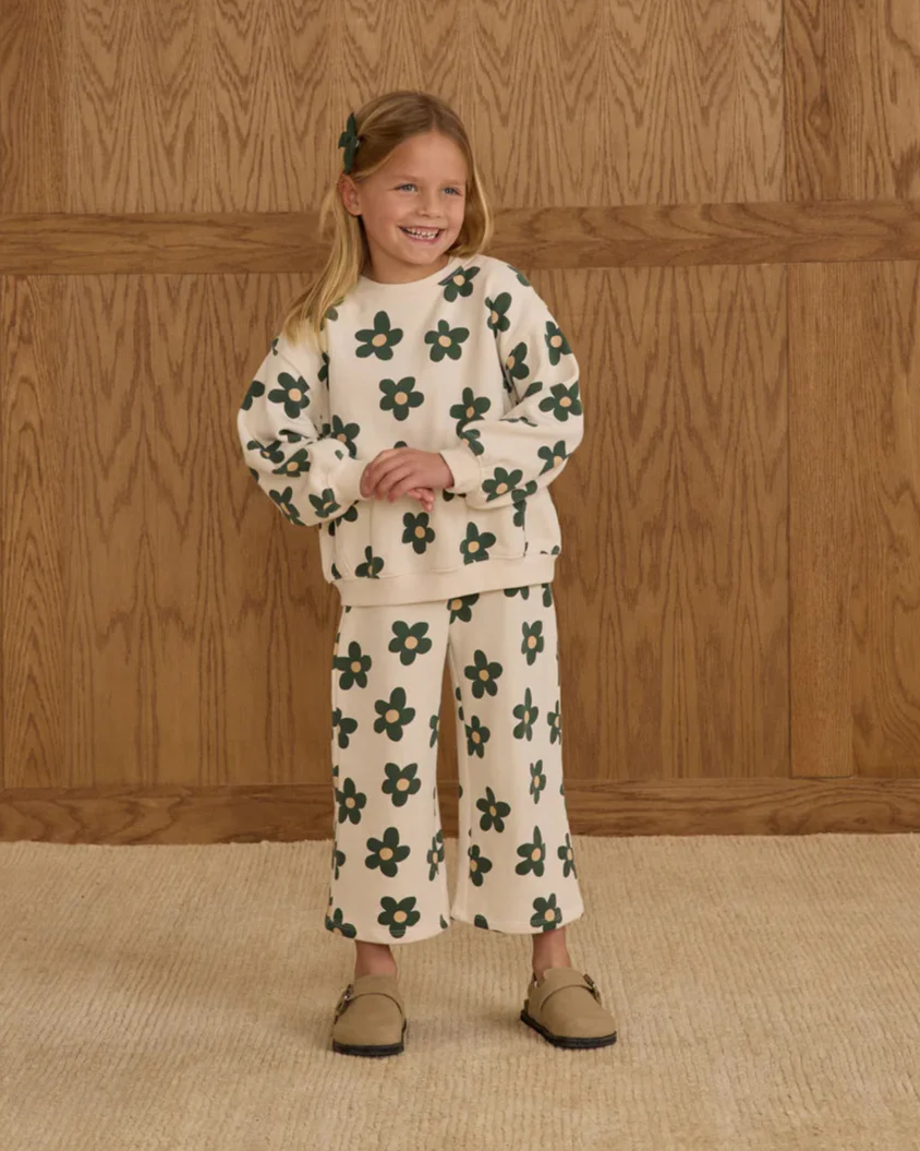 RYLEE + CRU- KIDS WIDE LEG DAISY SWEATPANT - Image 3