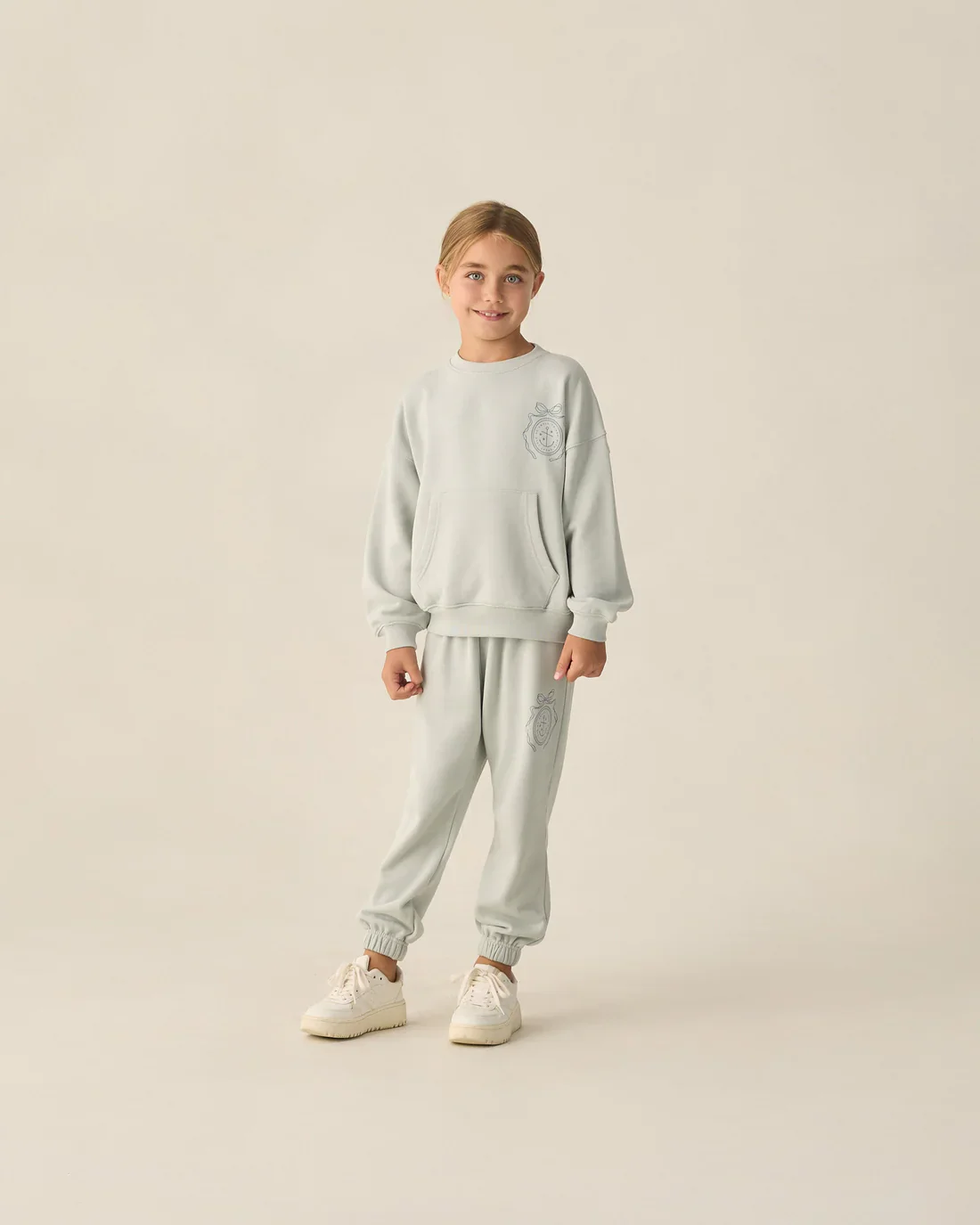 RYLEE + CRU - KIDS BAGGY SWEATPANT SEAFOAM - Image 2