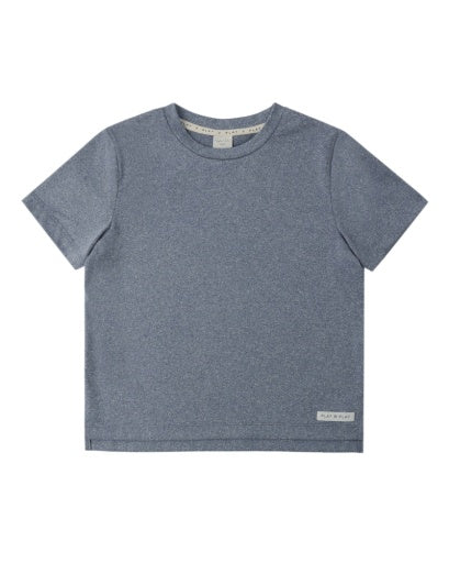 RYLEE + CRU - KIDS COVE ESSENTIAL TEE HEATHERED MARINE - Image 5