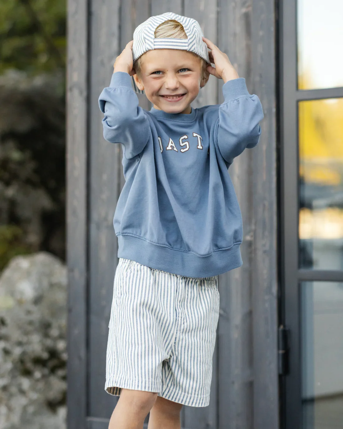 RYLEE + CRU - KIDS DAWSON SHORT RAILROAD STRIPE - Image 3