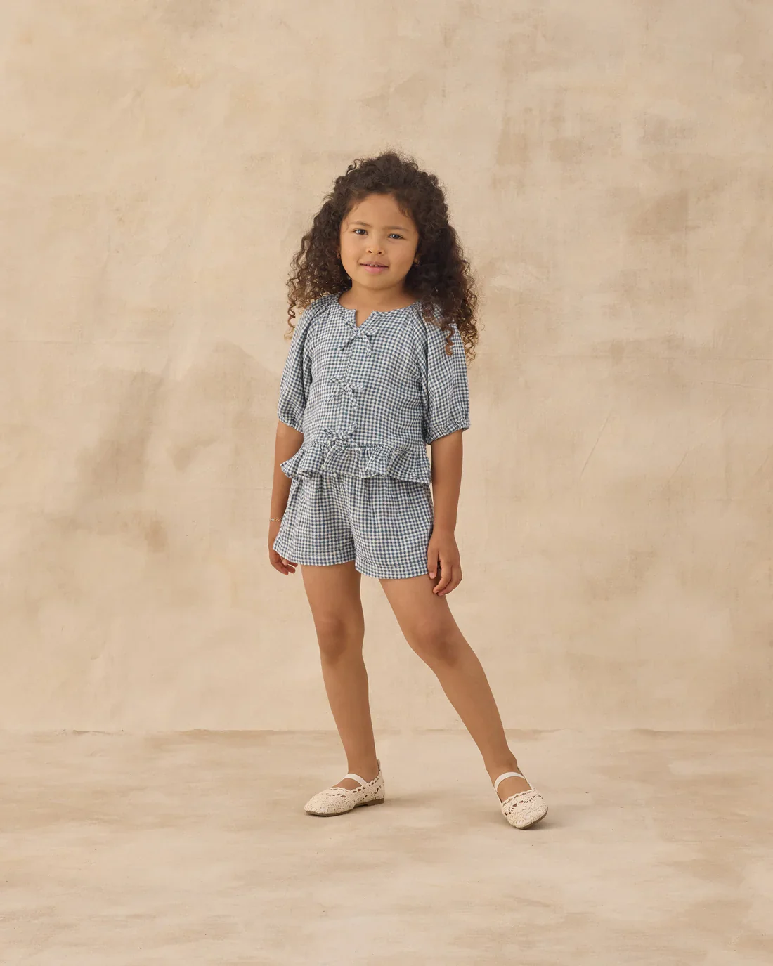 RYLEE + CRU - KIDS JUNIPER SET MARINE GINGHAM - Image 2