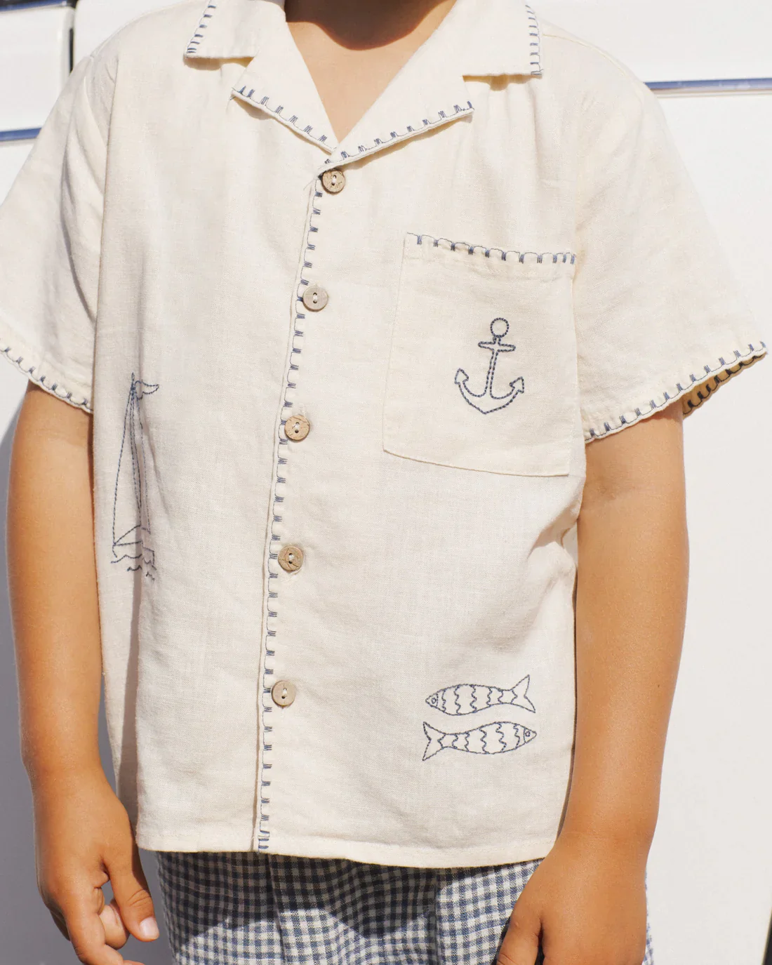 RYLEE + CRU - KIDS LAPEL COLLAR SHIRT SAILOR - Image 3