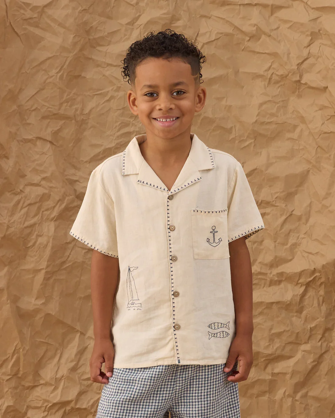 RYLEE + CRU - KIDS LAPEL COLLAR SHIRT SAILOR - Image 4