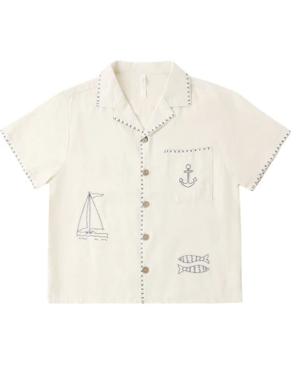 RYLEE + CRU - KIDS LAPEL COLLAR SHIRT SAILOR - Image 5