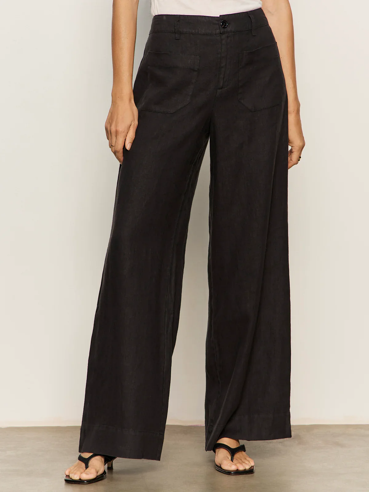 SANCTUARY - THE LINEN MARINE WIDE LEG - Image 2