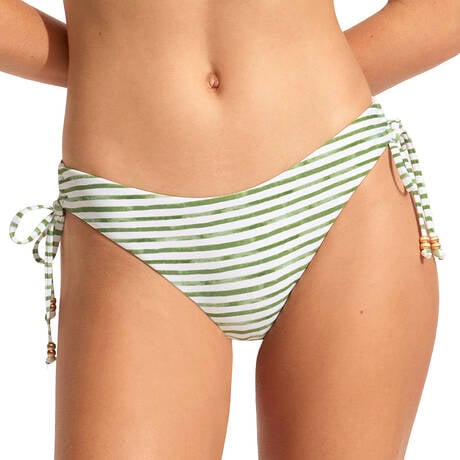 SEAFOLLY- WOMEN'S ISLA PALM LOOP TIE SIDE SWIM BOTTOM - Image 2