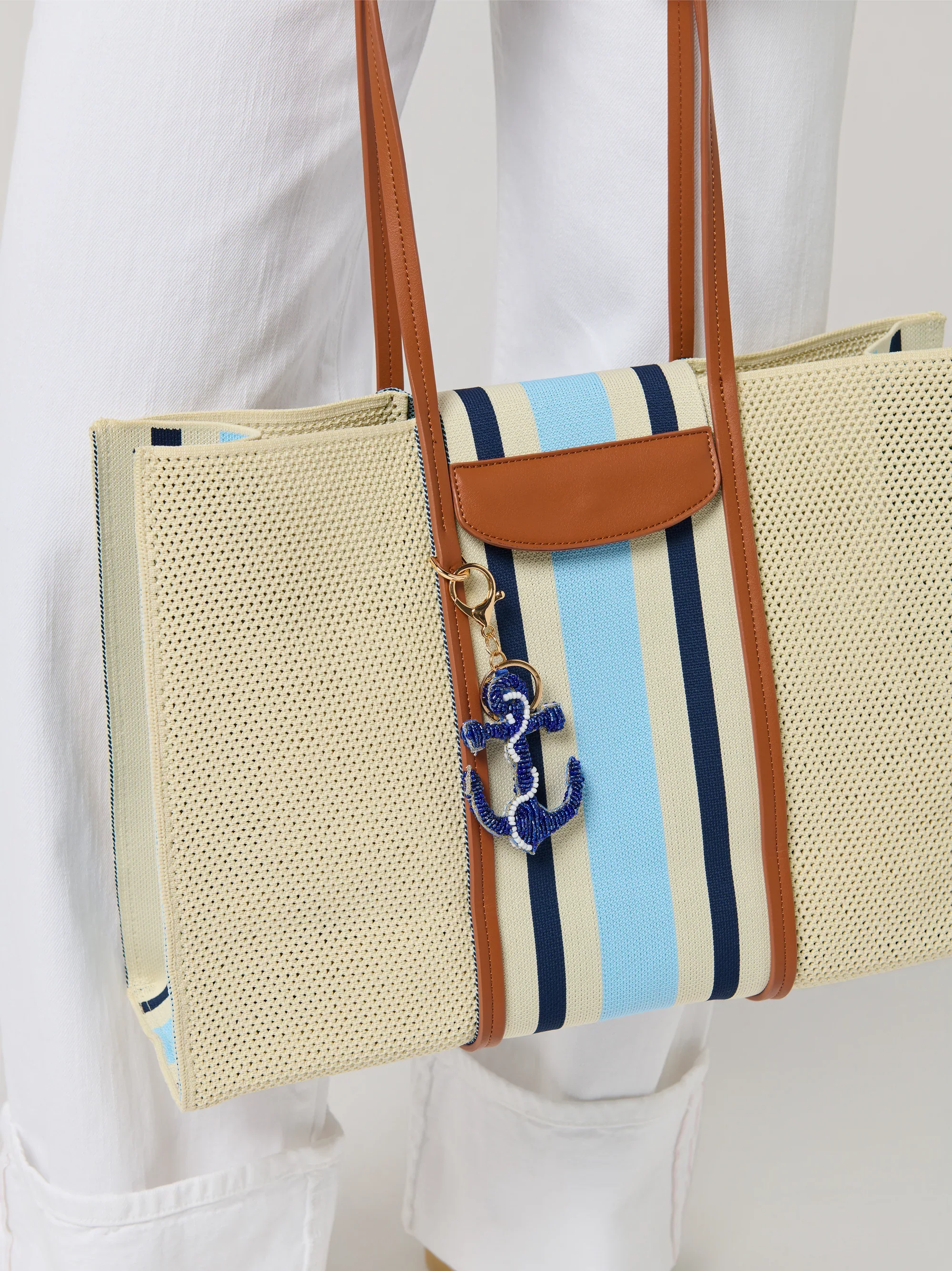SHIRALEAH - ANCHOR BEADED BAG CHARM/KEY RING - Image 3