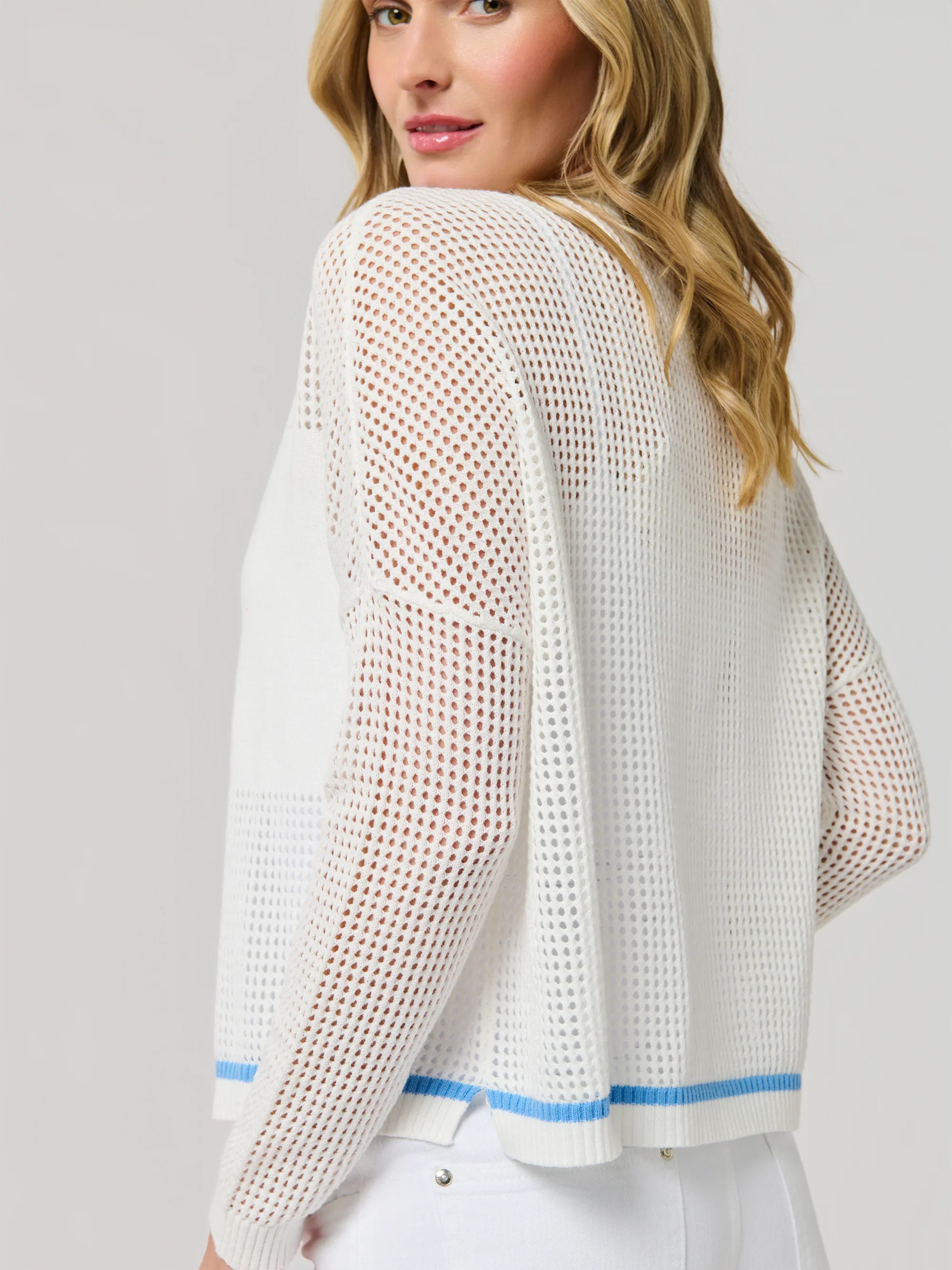 SHIRALEAH - ANCHOR MESH SWEATER - Image 3