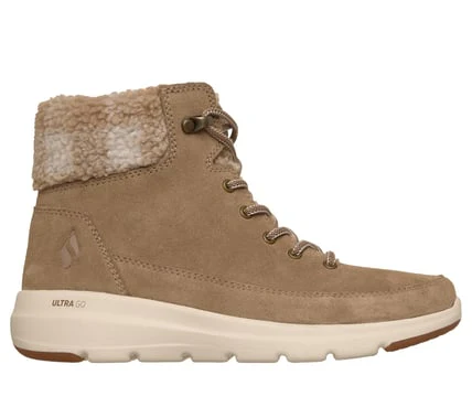 SKECHERS- WOMEN'S ON THE GO GLACIAL ULTRA SUEDE LACE-UP BOOT - Image 3