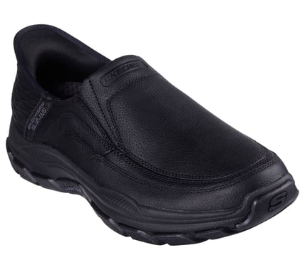 SKECHERS- MEN'S RESPECTED-ELGIN MOC TOE LEATHER SLIP-IN SHOE - Image 3