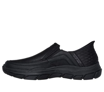 SKECHERS- MEN'S RESPECTED-ELGIN MOC TOE LEATHER SLIP-IN SHOE - Image 4
