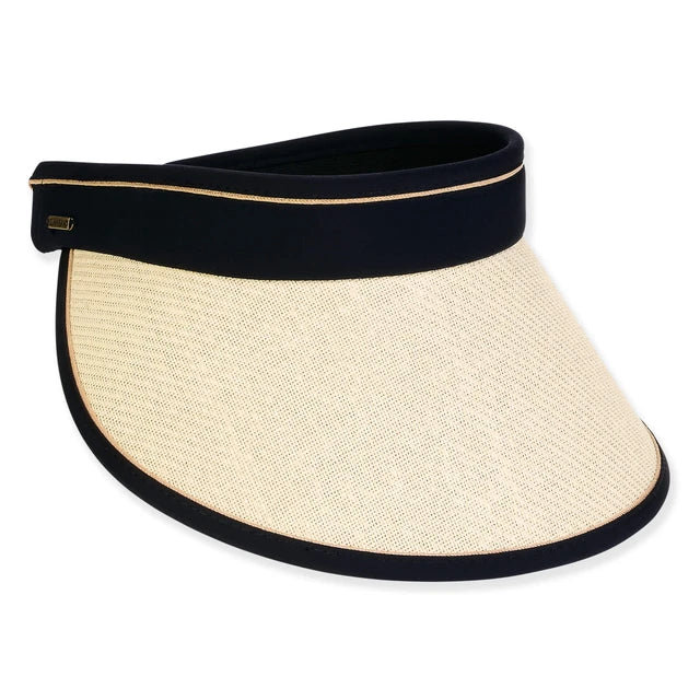SUN 'N' SAND - HH3151 PAPER STRAW/CHINLON VISOR - Image 3