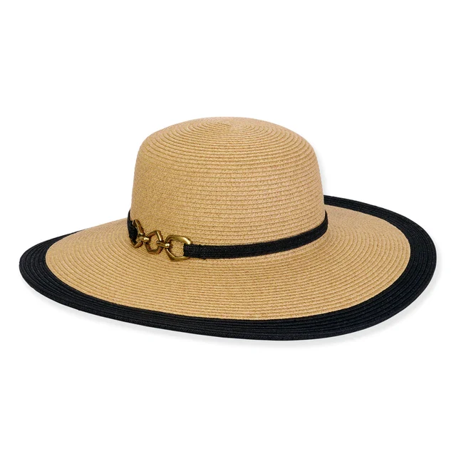 SUN 'N' SAND - HH3279 PAPER BRAID FLOPPY HAT - Image 2