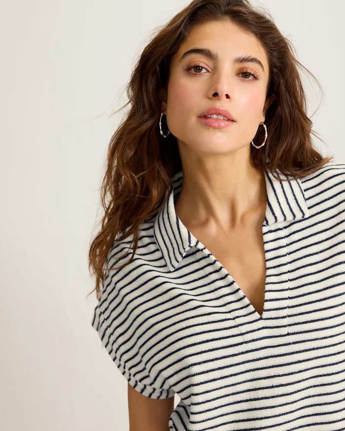 TOMMY BAHAMA - SUNCOAST LOOP TERRY STRIPE TOP - Image 3