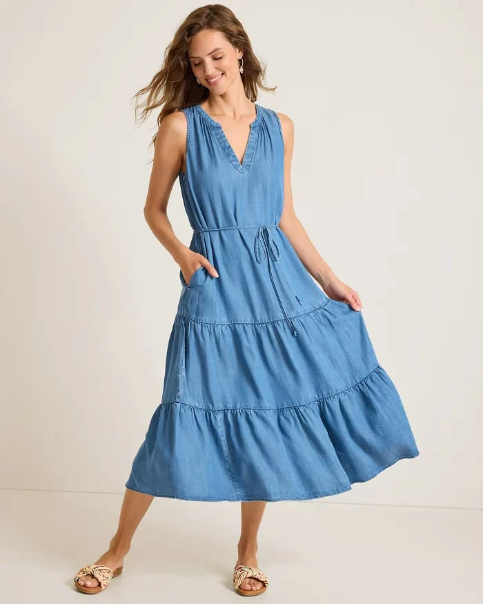 TOMMY BAHAMA - WOMEN'S CHAMBRAY O'LEI DRESS - Image 2