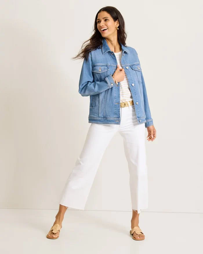 TOMMY BAHAMA - WOMEN'S INDIGO RELAXED JEAN JACKET - Image 2
