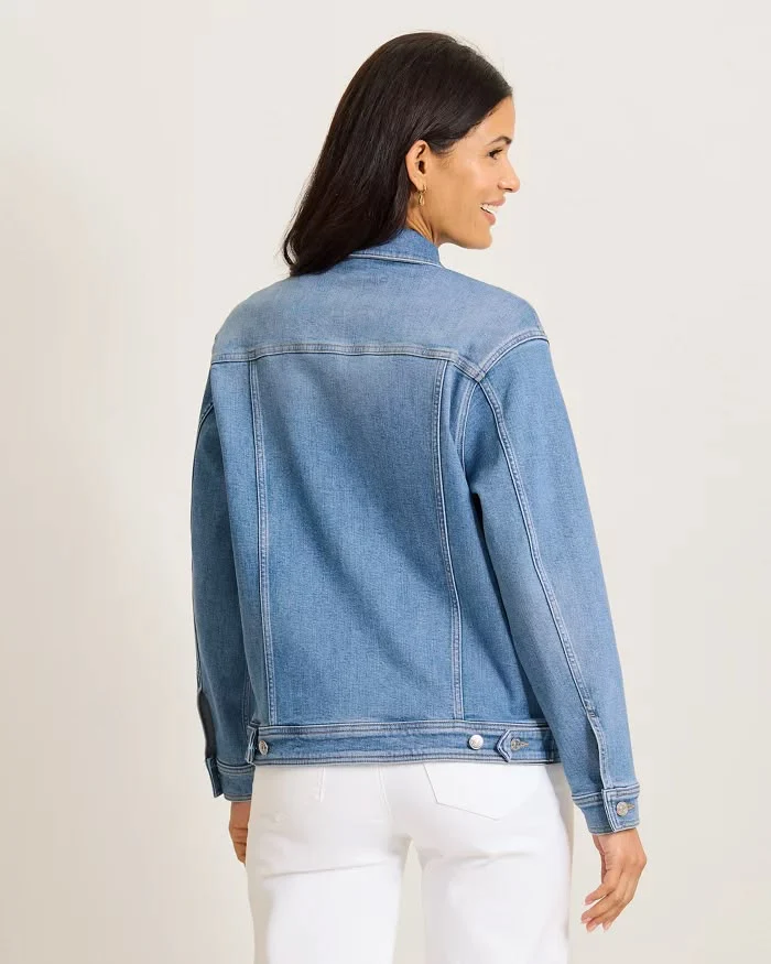TOMMY BAHAMA - WOMEN'S INDIGO RELAXED JEAN JACKET - Image 3